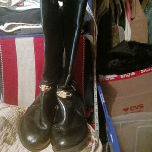 Michael Kors Collection Shiny Black Kids Boots